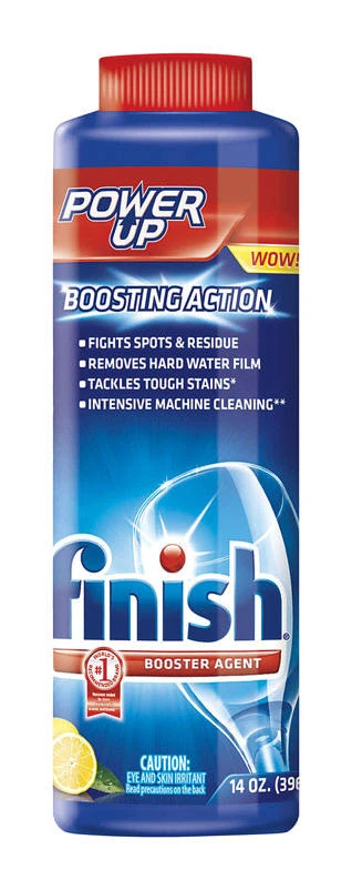 Finish Power Up Lemon Scent Powder Dishwasher Booster 14 oz