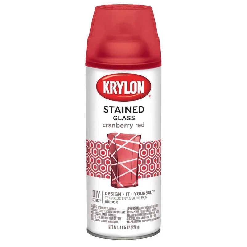 Krylon Stained Glass Translucent Cranberry Red Spray Paint 11.5 oz
