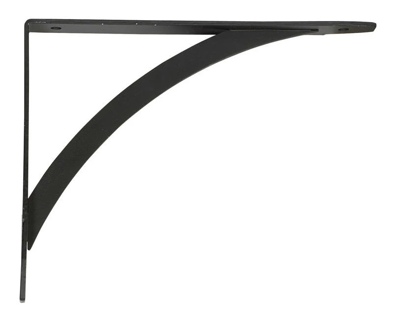 John Sterling Black Steel Decorative Bracket 12 Ga. 7 in. L 100 lb