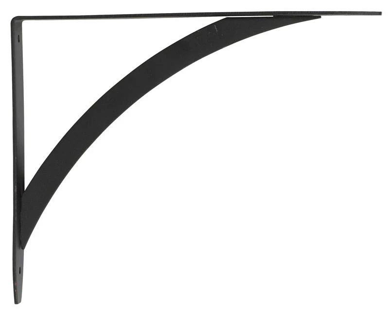 John Sterling Black Steel Shelf Bracket 12 Ga. 7-1/4 in. L 50 lb