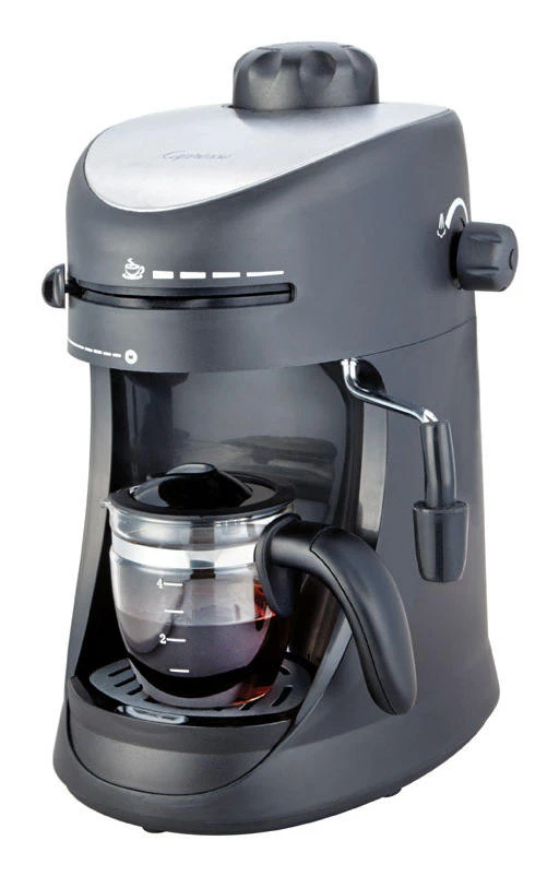 Capresso 4 cups Black/Silver Cappuccino/Espresso Maker