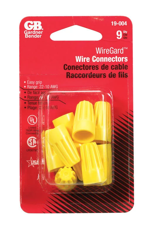 Gardner Bender WingGard 18-10 Ga. Copper Wire Wire Connector Yellow 9 pk