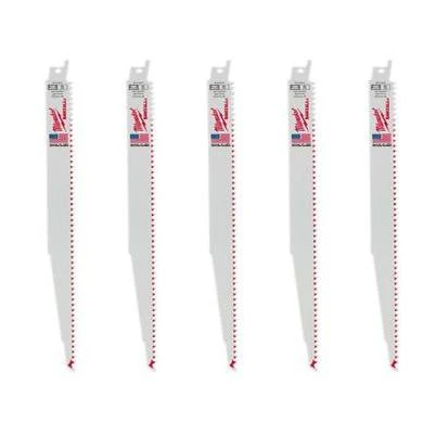 Sawzall Reciprocating Saw Blades, 5 TPI, 12 In., 5-Pk.
