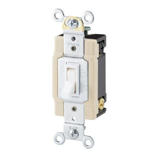Cooper Wiring 1242-7-w-box 15 Amp 4-way Quiet Toggle Switch - White