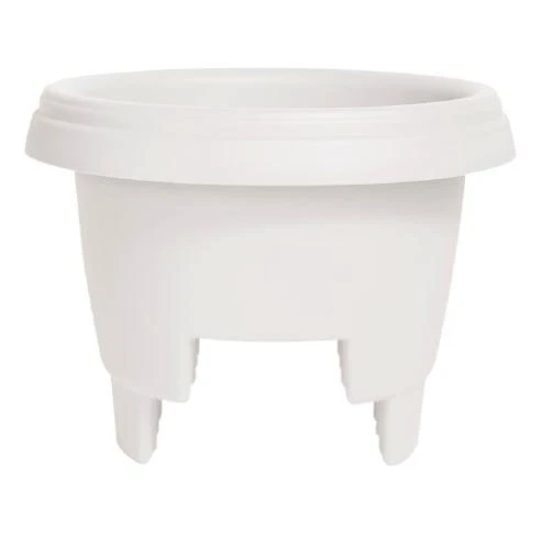 12 Inch White Deck Railing Planter - Model Dr1210