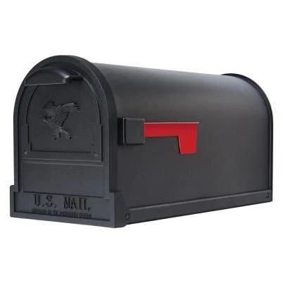 Arlington Premium Steel Post-Mount Mailbox, Black
