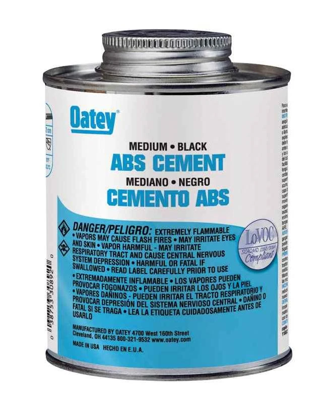 Oatey Black Cement For ABS 4 oz.