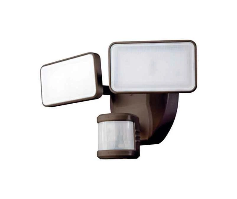 Heath Zenith Motion-Sensing Hardwired LED Bronze Security Wall Light