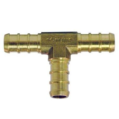 FITTING PEX 3/8 INCH TEE BRASS