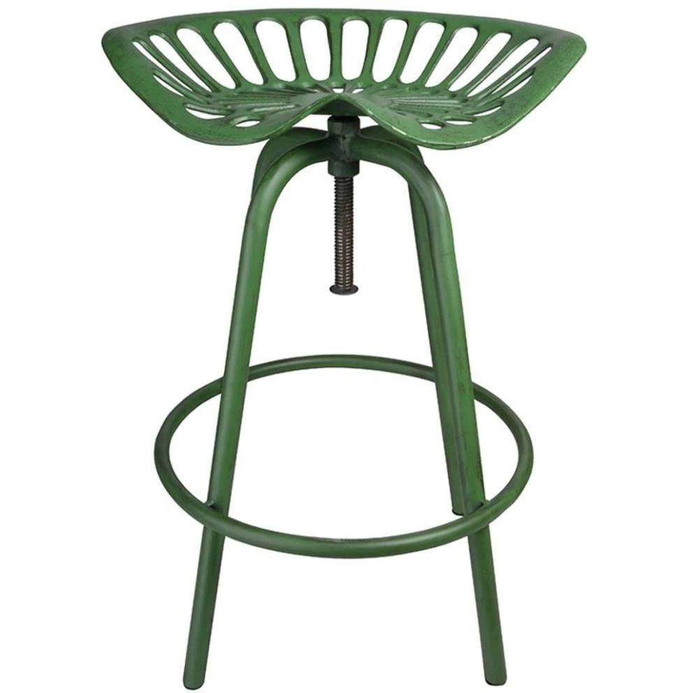 Ih023 Industrial Heritage Tractor Seat Stool In Green