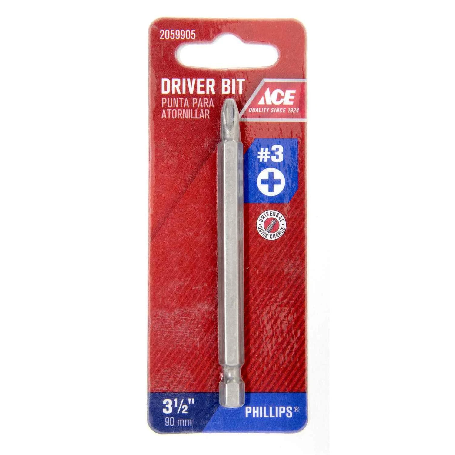 Ace Phillips 3 x 3-1/2 in. L Screwdriver Bit S2 Tool Steel 1/4 in. Quick-Change Hex Shank 1 p