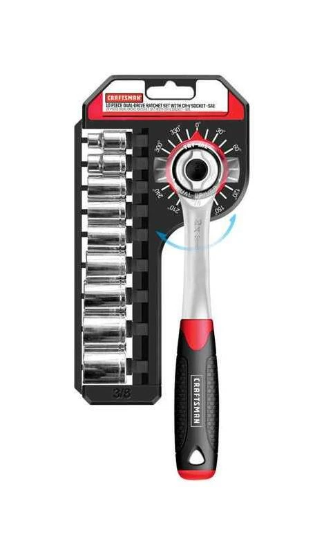 Craftsman 3/8 in. drive Steel SAE Dual Drive Ratchet 1 pc.