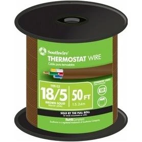 50-ft 18/5 Thermostat Wire (By-the-Roll)