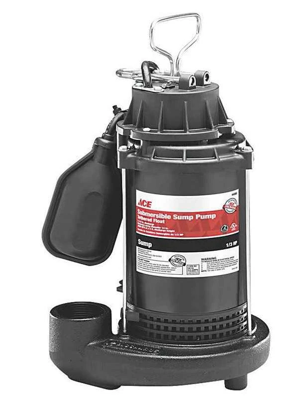 Ace 1/3 hp 3450 gph Plastic Submersible Sump Pump