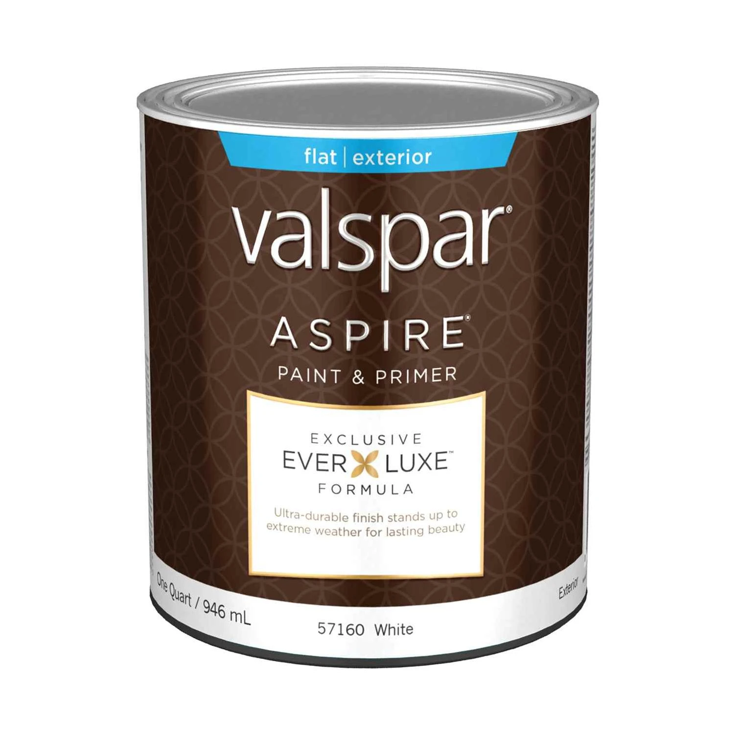 Valspar Aspire Flat Basic White Acrylic Latex Paint and Primer 1 qt.