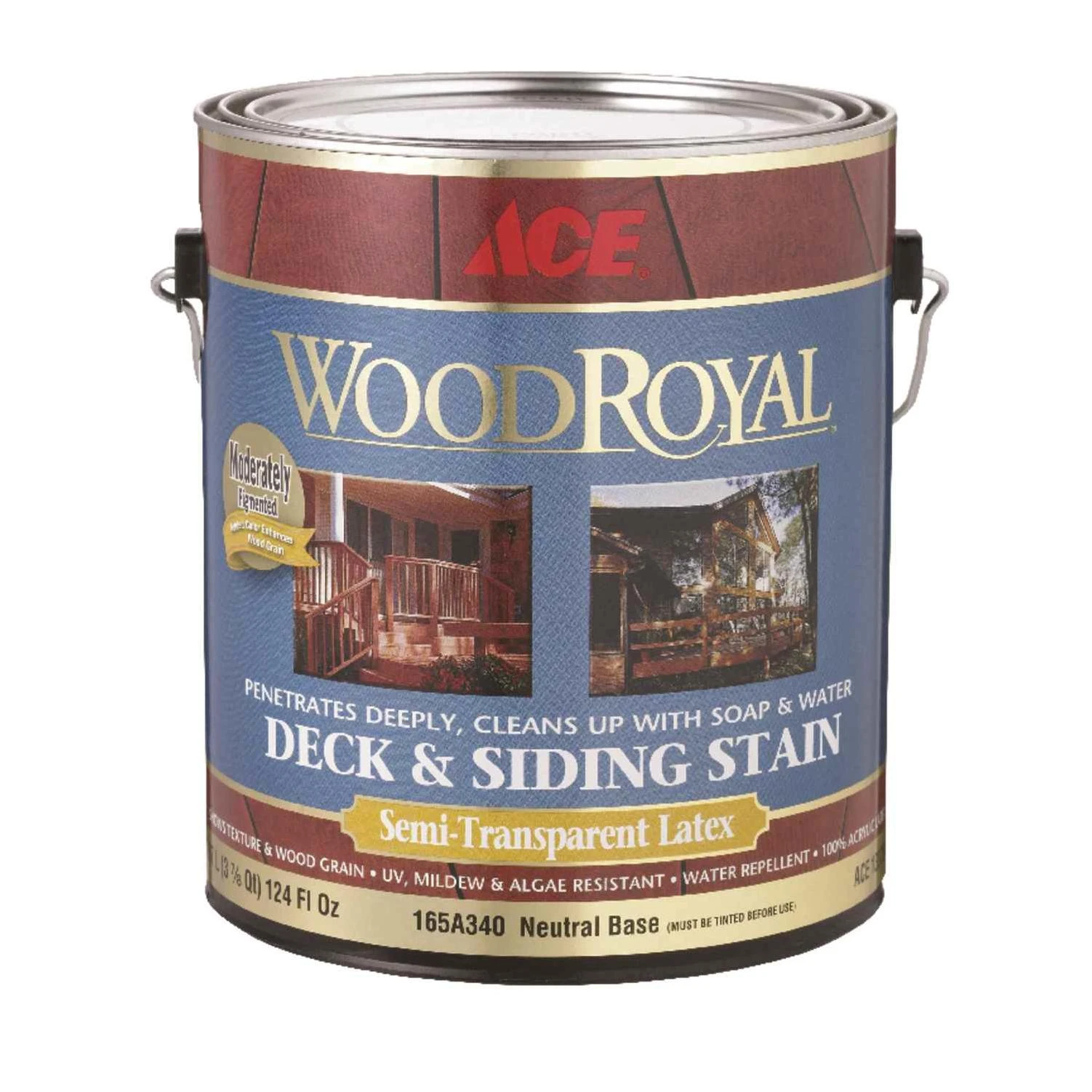 Ace Wood Royal Semi-Transparent Tintable Neutral base Tint Base Acrylic Deck and Siding Stain