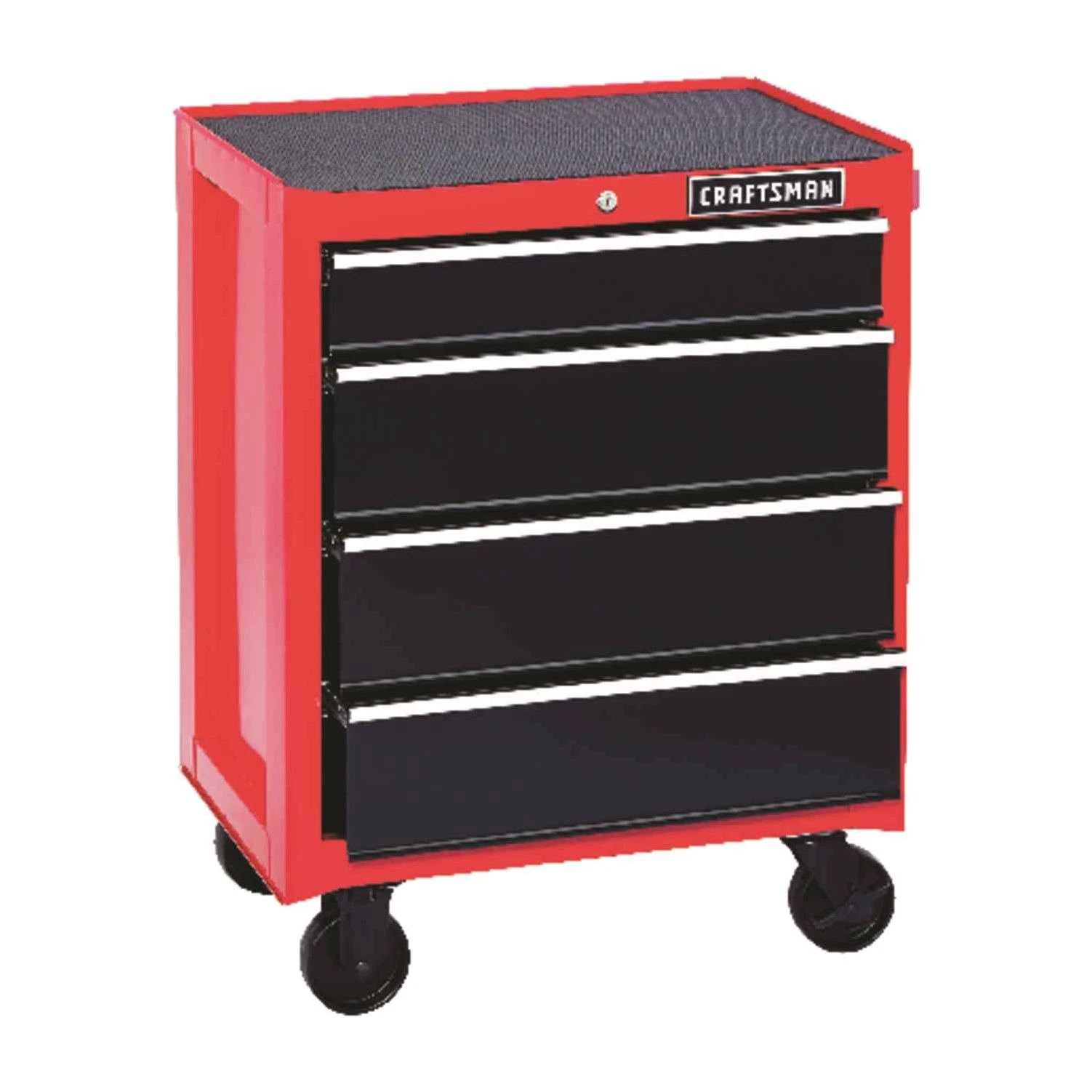 Craftsman 26-1/2 in. 4 drawer Steel Rolling Tool Cabinet 34 in. H x 18 in. D Red/Black