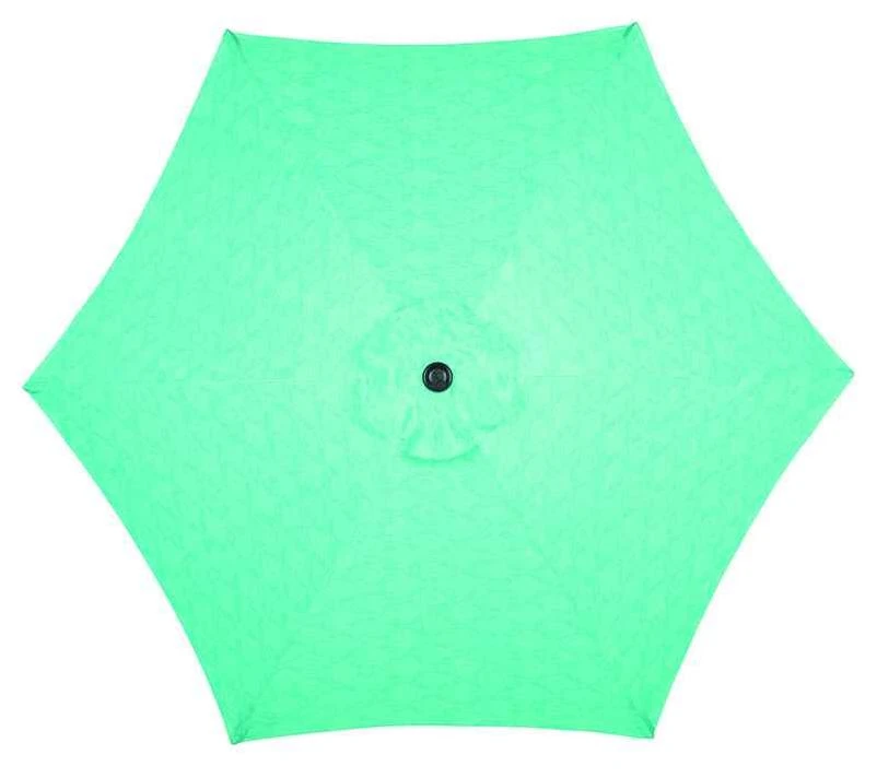 Living Accents MARKET 9 ft. Tiltable Teal Patio Umbrella