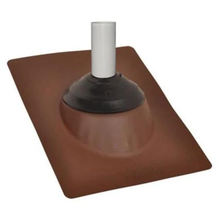 100630 12 x 15.5 in. 4-in-1 Galvanized Base Roof Flashing&#44; Brown