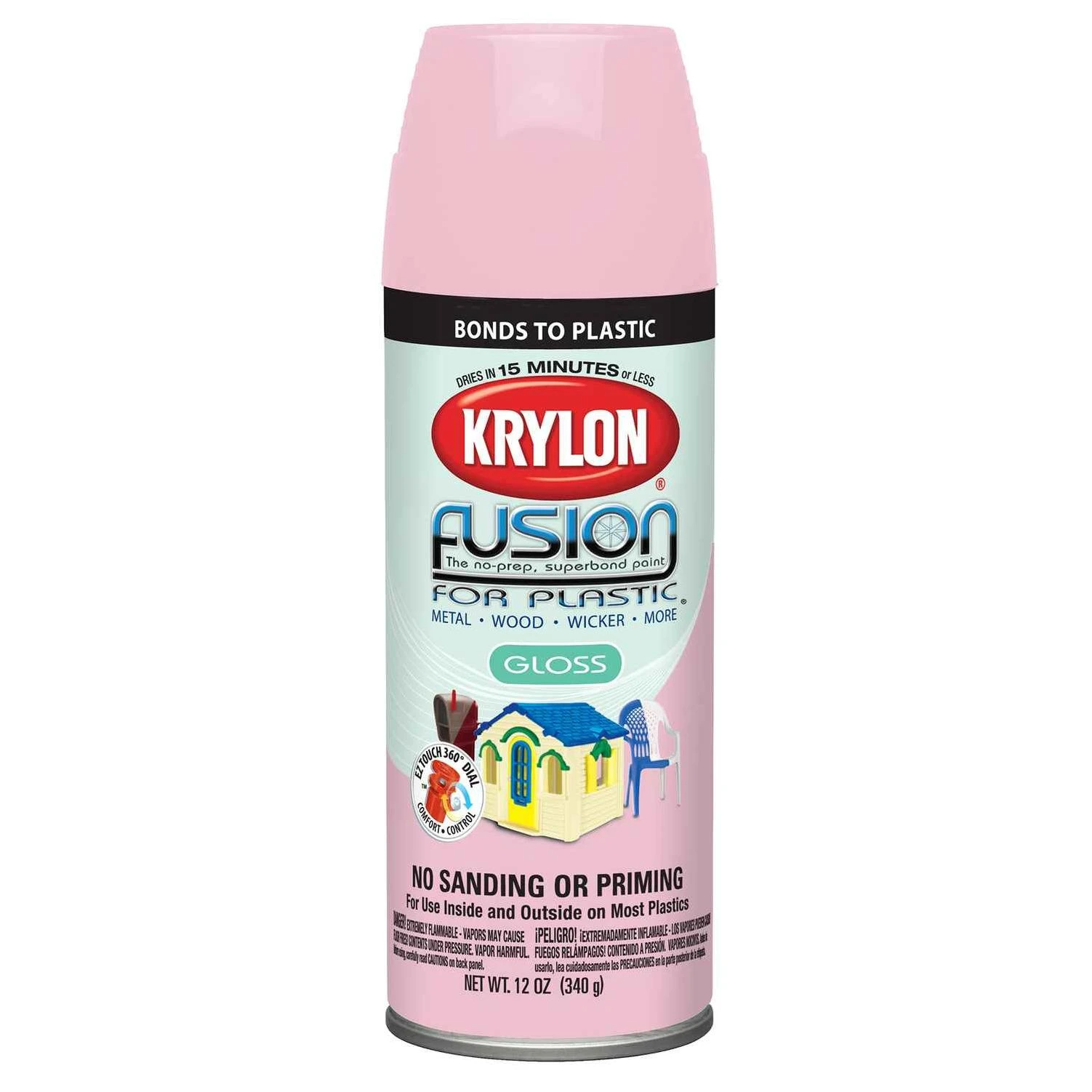 Krylon Gloss Fairytale Pink Fusion Spray Paint 12 oz.