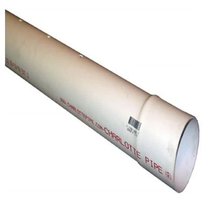 PVC Sewer & Drain Pipe, Perforated, 4-In. x 10-Ft.