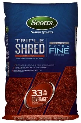 Nature Scapes Color-Enhanced Mulch, Extra Fine, Red, 1.5-Cu. Ft.