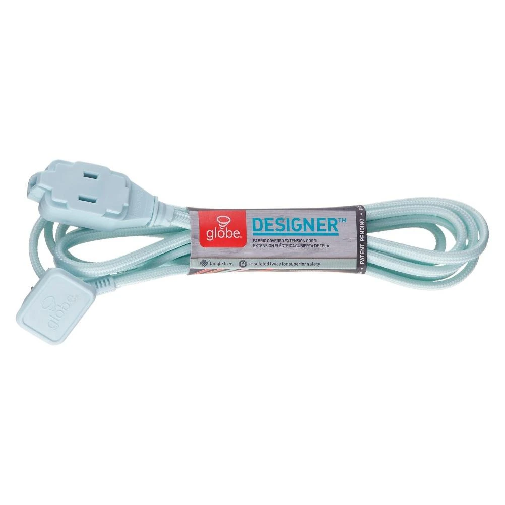 Globe designer indoor extension cord - Mint