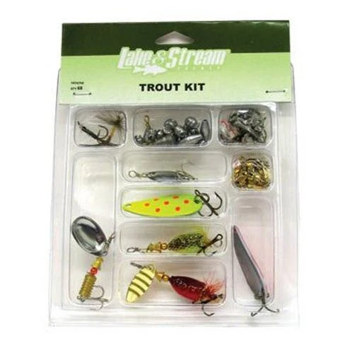 Tackle Trout Kit, 68 Piece Fishing Gear Set