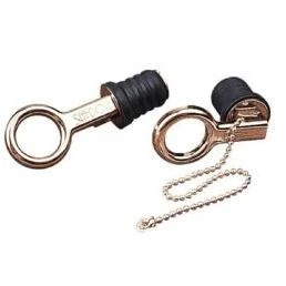 520070-1 1 in. Snap Handle Drain Plug&#44; Brass