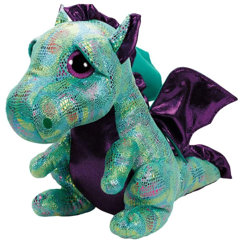 Beanie Boo Cinder The Green Dragon Plush Toy - Large 17 Inch Stuffed Animal