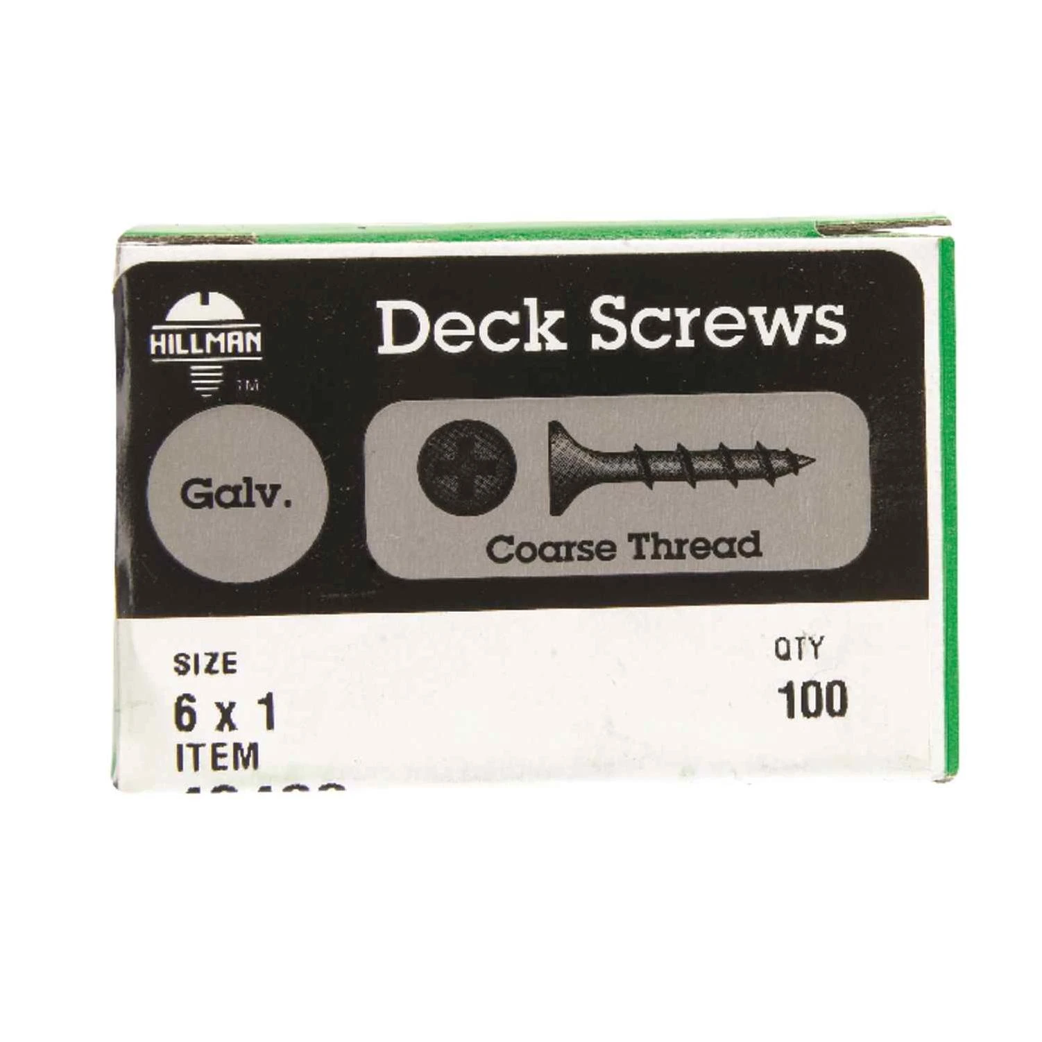 Hillman No. 6 x 1 in. L Phillips Bugle Head Galvanized Steel Deck Screws 100 pk