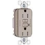 15-amp Nickel Decorator Duplex Gfci Electrical Outlet 1595trnicc4