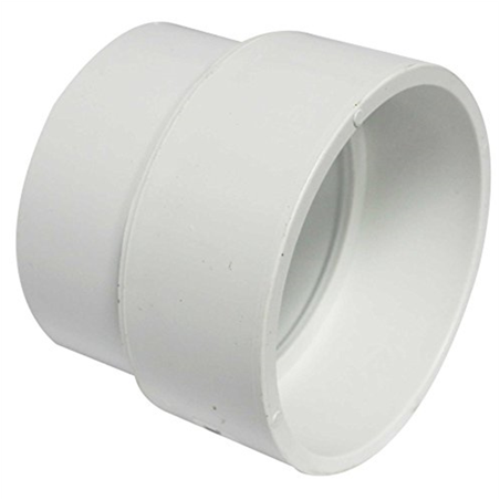 Canplas 414210BC Adapter Coupling, 4 in, Hub, PVC, White