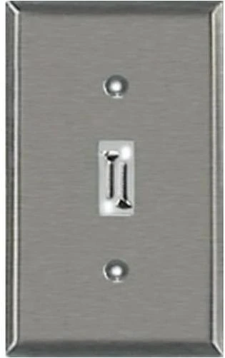 Amerelle 1-Gang Stamped Steel Toggle Switch Wall Plate, Brushed Nickel