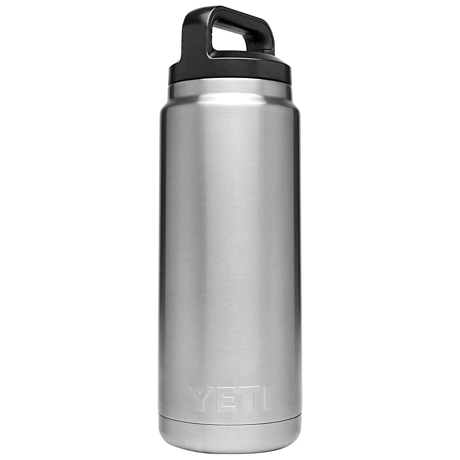 YETI Rambler Silver Stainless Steel Insulated Bottle BPA Free 26 oz.