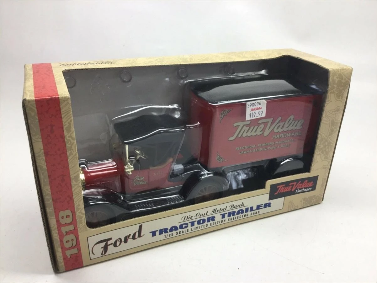 100518 1 by 25 Scale True Value Tractor Trailer Die Cast Bank for 1930 Ford Model A