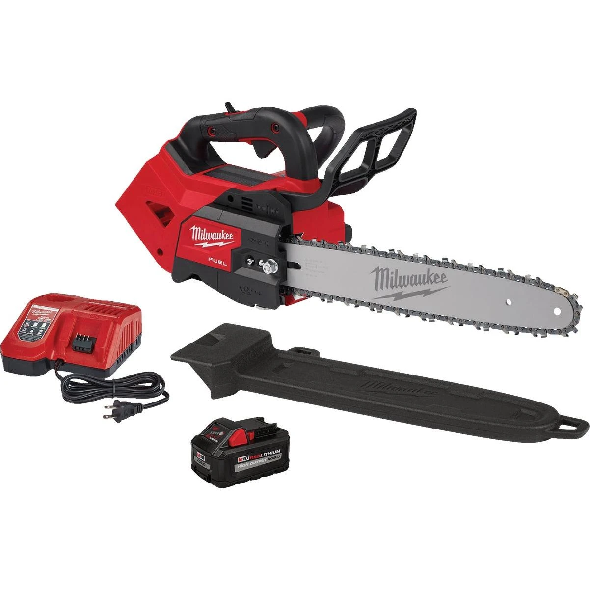 Milwaukee M18 FUEL Brushless 14 In. Top Handle Cordless Chainsaw Kit with 8.0 Ah Battery & Charger
