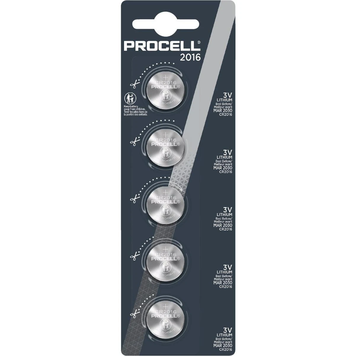 Procell 2016 Lithium 3.0V Coin Cell Battery (5-Pack)