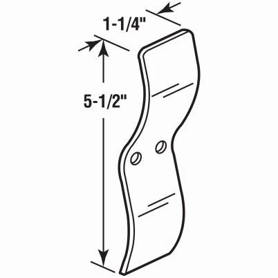 Side Mount Wood Window Sash Spring, Chrome Plated Steel, 2-Pk.