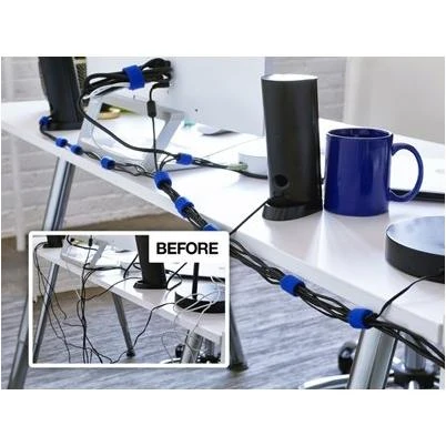 Black Self-Gripping Storage Strap Tape Roll, 6.5 Feet Length