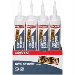 Polyseamseal Kitchen and Bath Sealant, 100 Percent Silicone, White, 10 Ounce Tube