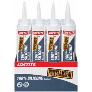 Polyseamseal Kitchen and Bath Sealant, 100 Percent Silicone, Clear, 10 Ounce Tube