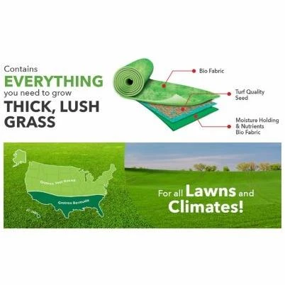 Year Round Grass Seed Roll Green Mix 2 Feet by 50 Feet