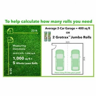 Year Round Grass Seed Roll Green Mix 2 Feet by 50 Feet