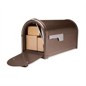 Hillsborough Post Mount Mailbox, Copper Aluminum, 9.6 x 11.1 x 21.3 Inches