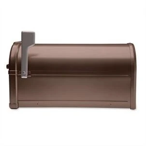 Hillsborough Post Mount Mailbox, Copper Aluminum, 9.6 x 11.1 x 21.3 Inches