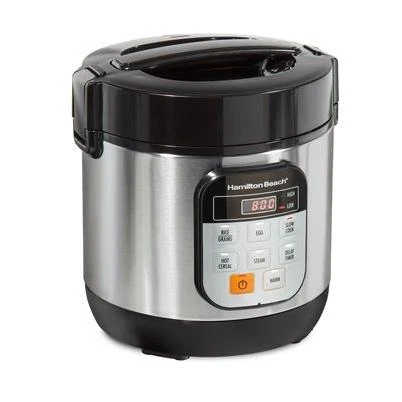 Compact Stainless Steel Multi Cooker with 1.5 Quart Capacity