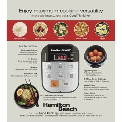 Compact Stainless Steel Multi Cooker with 1.5 Quart Capacity