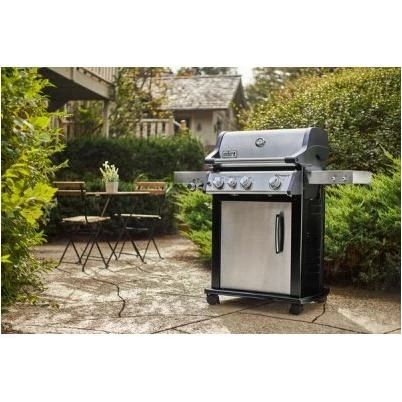 Spirit SP-335 LP Gas Grill, 3 Burners + Sear + Side Burner, 32,000 BTU, Stainless Steel