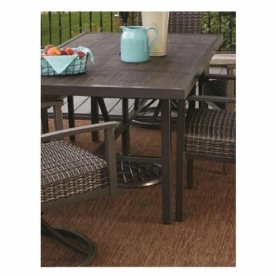 Nantucket Steel Patio Dining Table 40 Inches by 72 Inches Outdoor Furniture
